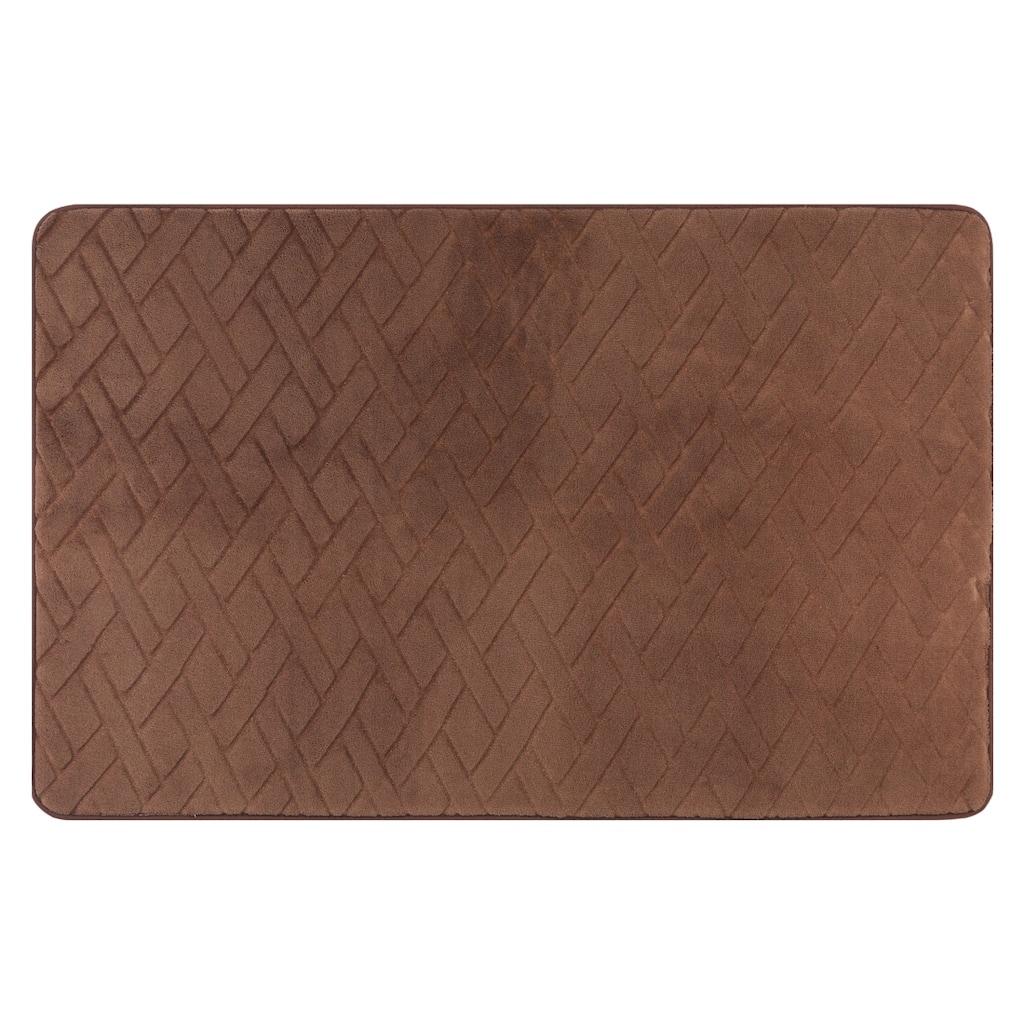 Geometric Pattern Bathroom Mat Soft Memory Foam Absorbent Non-Slip Bath Rugs