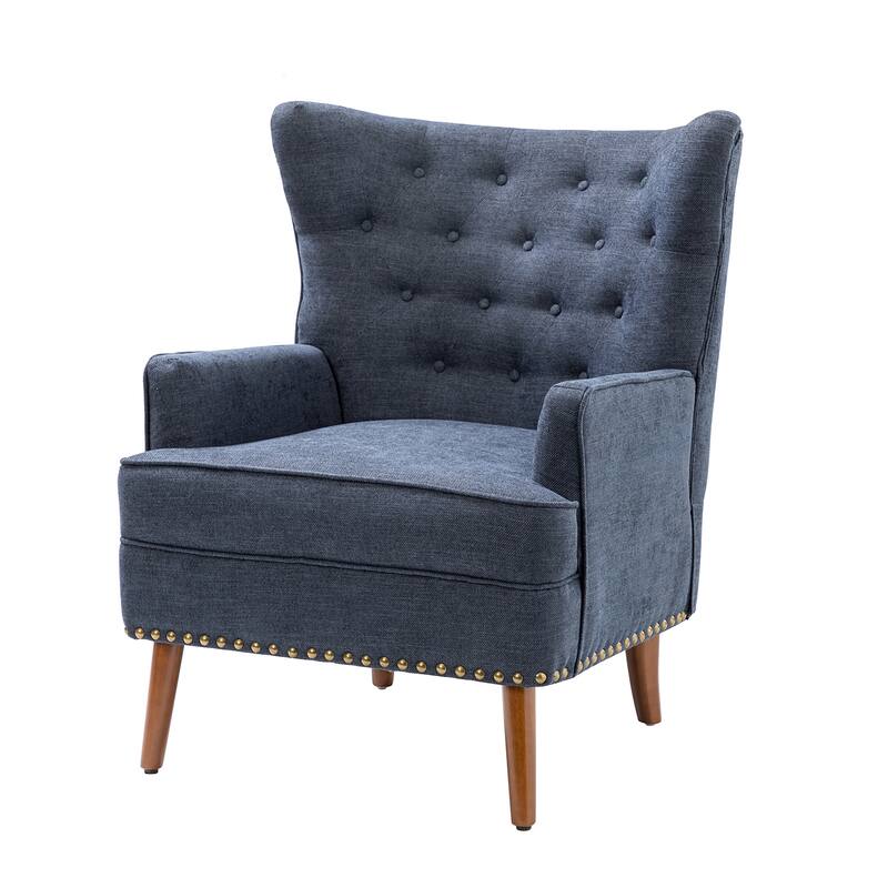 Alpheus Accent Armchair with Nailhead Trim by HULALA HOME
