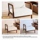 preview thumbnail 74 of 161, 25" W Mid Century Upholstered Wood Accent Chair with Pillow