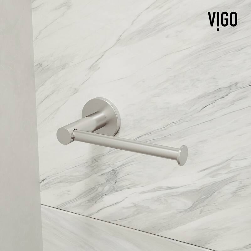 VIGO Cass 4-Piece Bathroom Hardware Accessory Set with 24 in. Towel Bar, Toilet Paper Holder, Hand Towel Holder, Hook