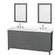 Option Dark Gray / White Quartz Top / Brushed Chrome