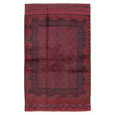 Teimani Red Rug 3'10" x 6'5" - 3'10 x 6'5
