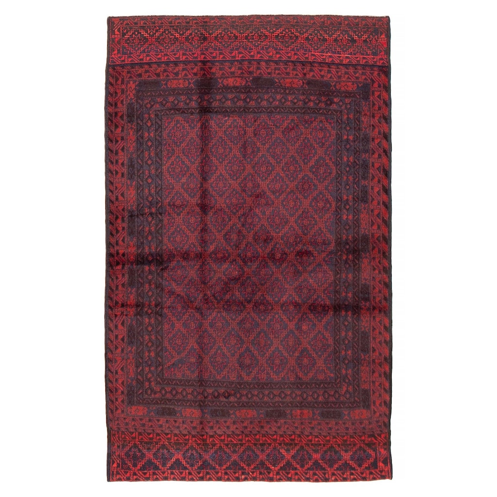 Teimani Red Rug 3'10" x 6'5" - 3'10 x 6'5