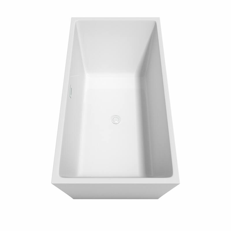 Wyndham Collection Sara 63" Free Standing Acrylic Soaking Tub with