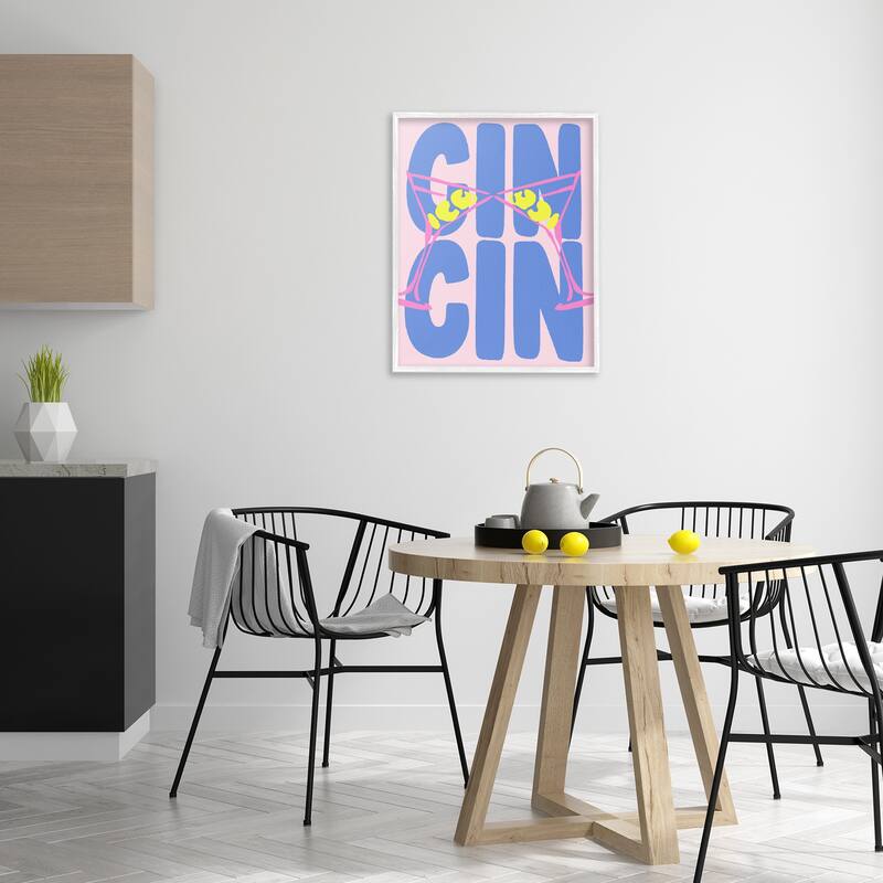 Stupell Pastel Cin Cin Cheers Framed Giclee Art Design By House of Lulu