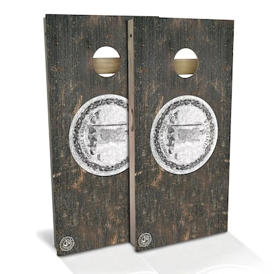 Virginia Flag Rustic Outdoor Cornhole Board Set