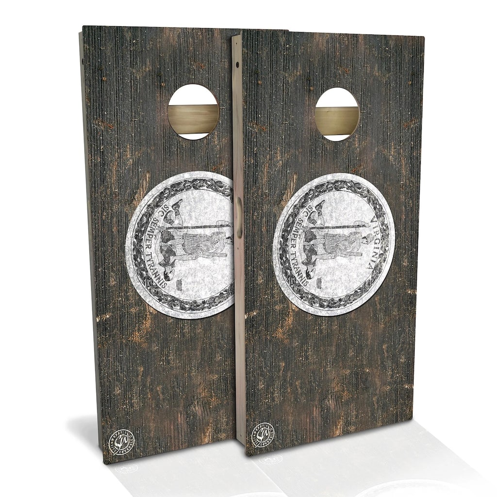 Virginia Flag Rustic Outdoor Cornhole Board Set
