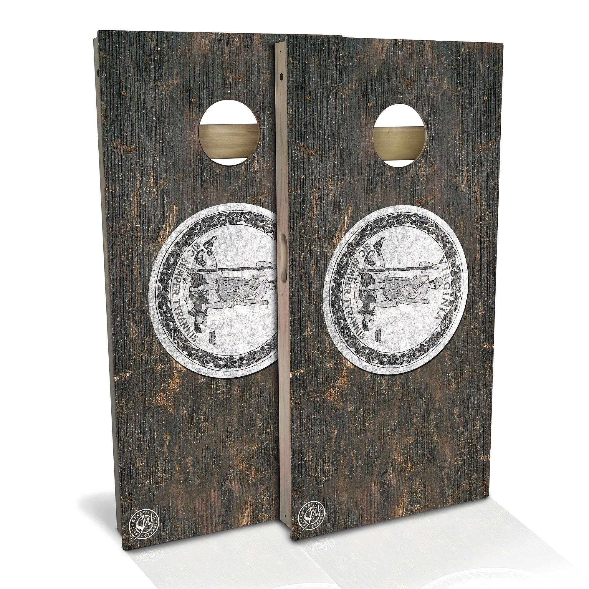 Virginia Flag Rustic Outdoor Cornhole Board Set