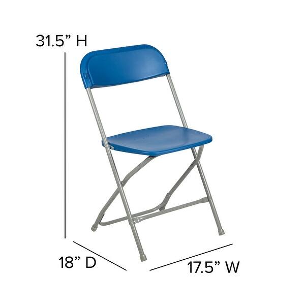 dimension image slide 0 of 7, 10 Pack 650 lb. Capacity Premium Plastic Folding Chair