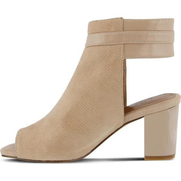 beige booties open toe