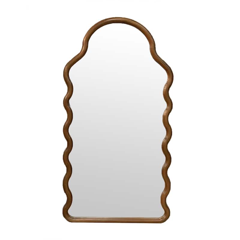 30x1.5x55" Arch Wood Mirror with Unique Frame