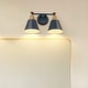 preview thumbnail 26 of 35, Modern Bathroom Vanity Light, Hammered Metal Shade 1 Pack - Blue-2 Light