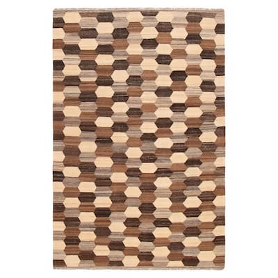 Sivas Brown Kilim 6'8" x 9'9" - 6'8 x 9'9