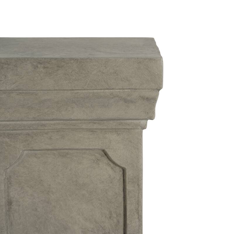 Christopher Knight Home - Thaloren 19.25'' H Indoor/Outdoor Handcrafted MGO Plant Stand Pedestal