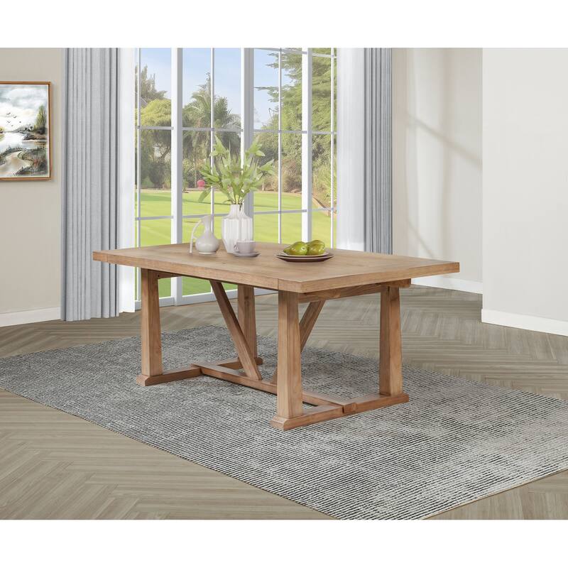 Middleton 106-inch Extension Leaf Dining Table Natural Brown - 106" x 40.5" x 30"