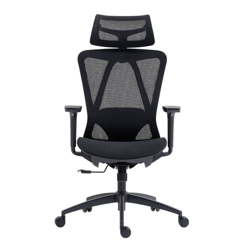 Black Adjustable Height Swivel Rolling Office Chair