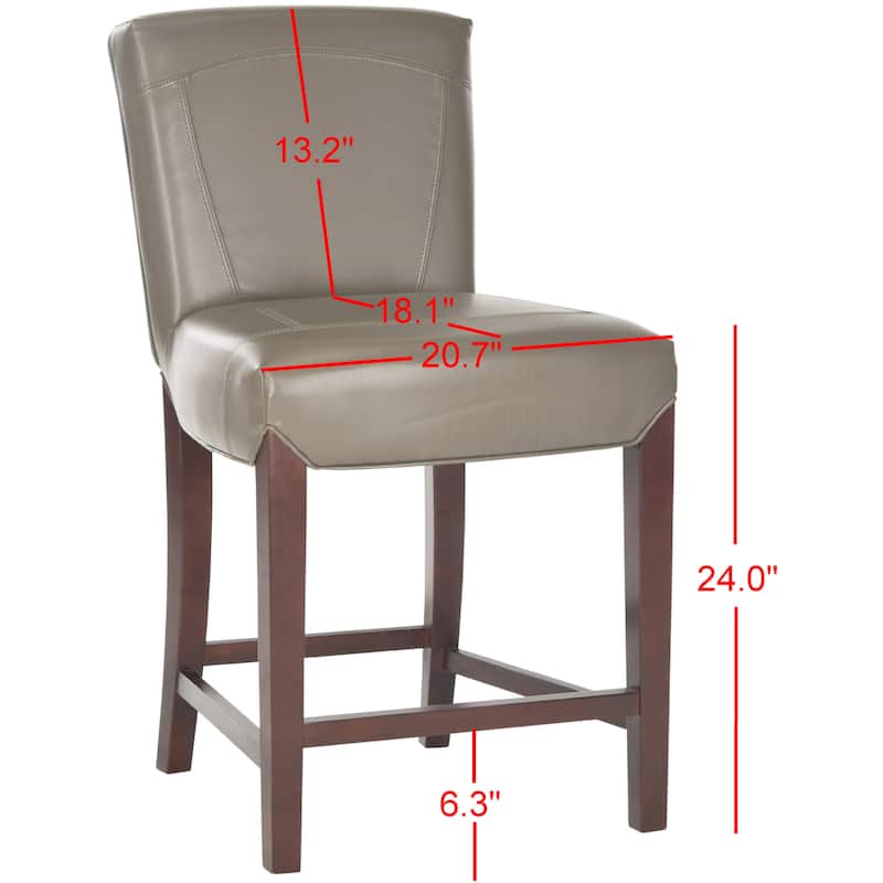 SAFAVIEH Alyson 23.8-inch Brown Counter Stool - 20.7" x 24.2" x 37" - 21Wx24Dx37H