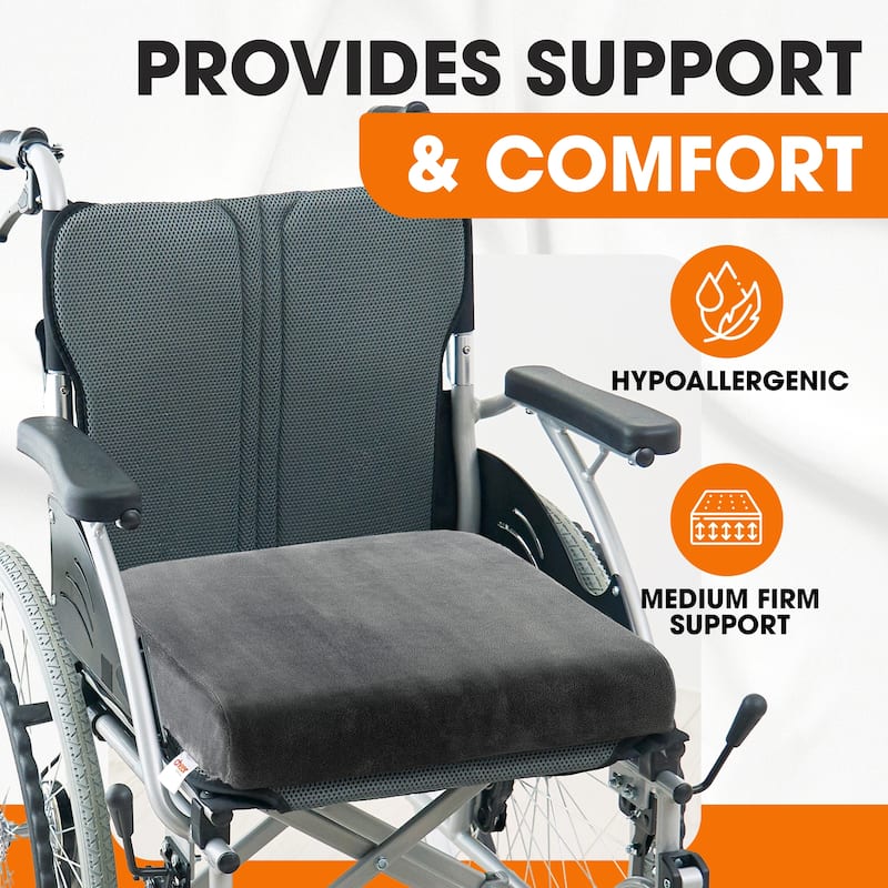 Cheer Collection Ultra Supportive Memory Foam Extra-Large Seat Cushion