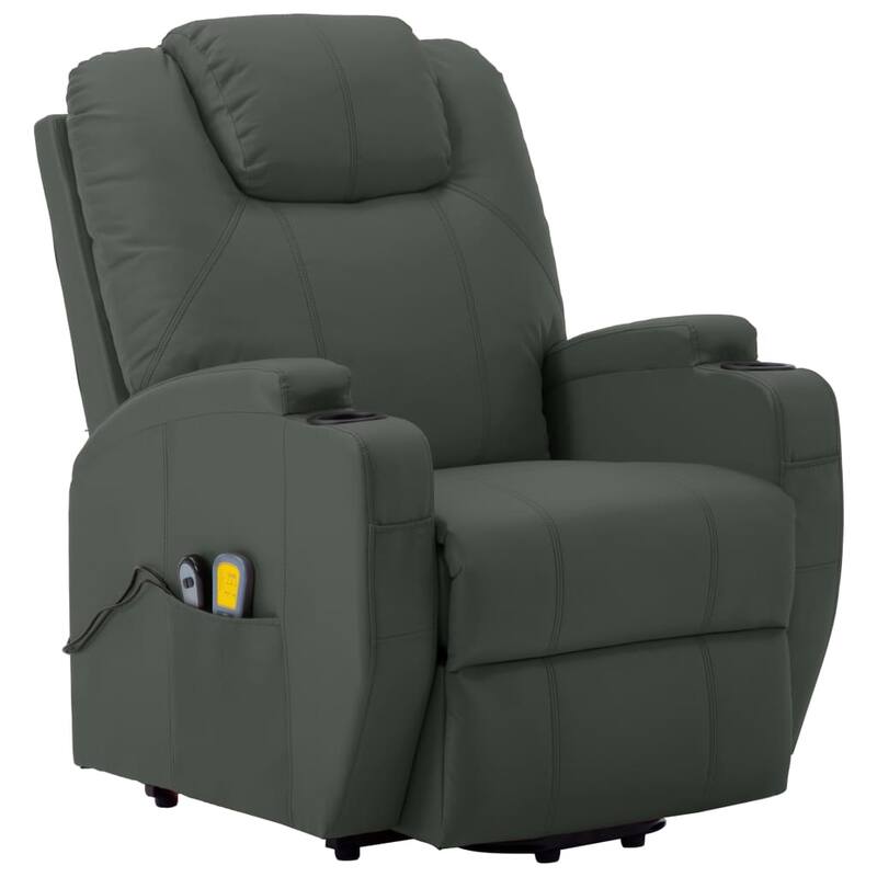 vidaXL Power Lift Recliner Electric Lift Chair for Home Theater Faux Leather - 29.9" x 34.4" x 42.1"