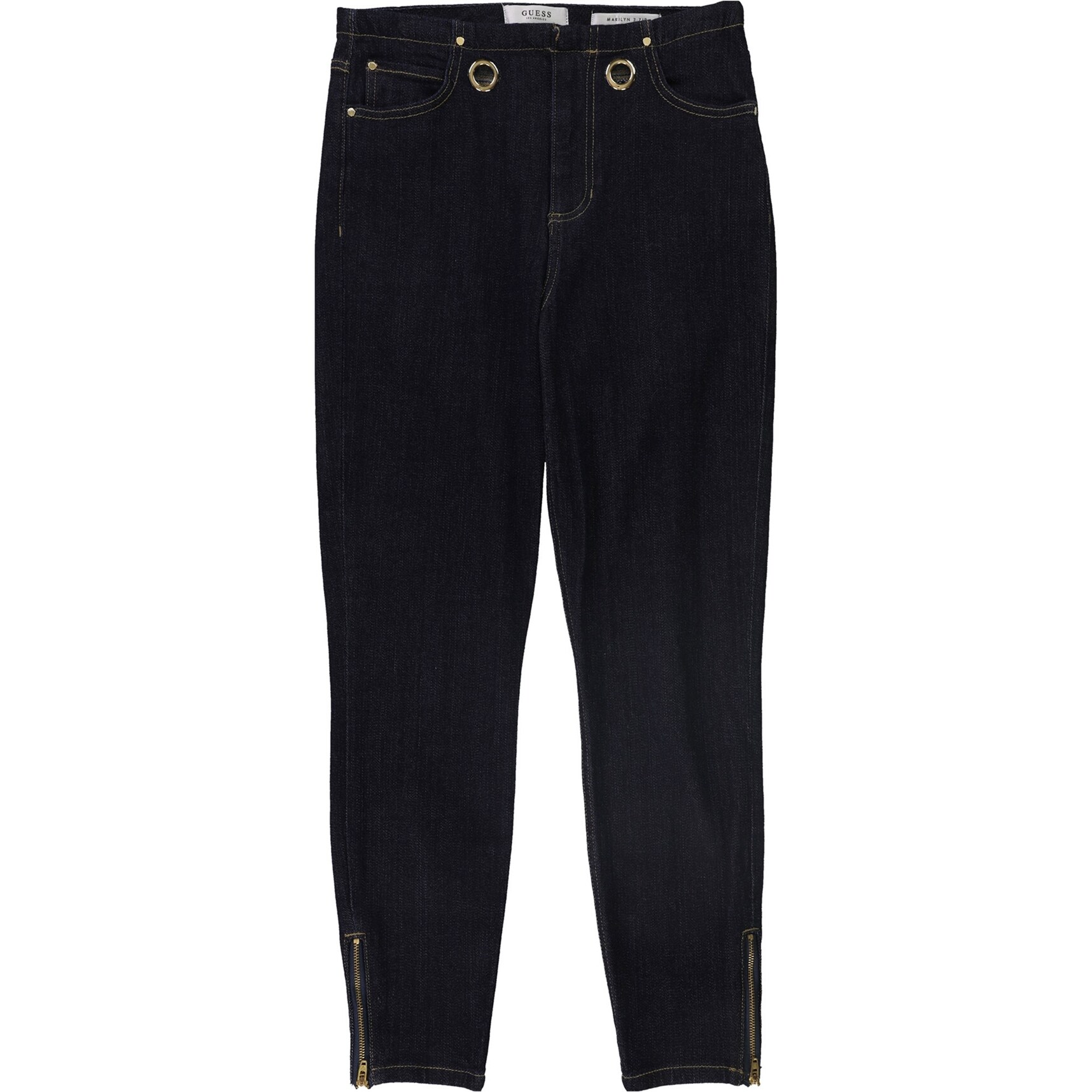 guess jeans marilyn 3 zip skinny low