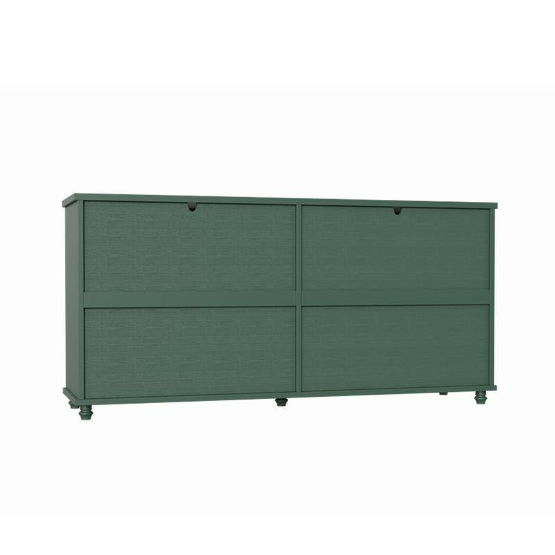60"W Kitchen Buffet Sideboard Cabinet With Adjustable Shelves, 4 Doors Mid-Century Cupboard Set Of 2