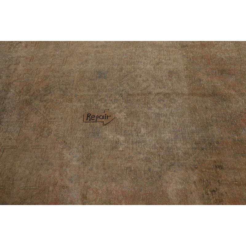 Medallion Geometric Tabriz Persian Vintage Rug Handmade Wool Carpet - 8'2" x 11'4"
