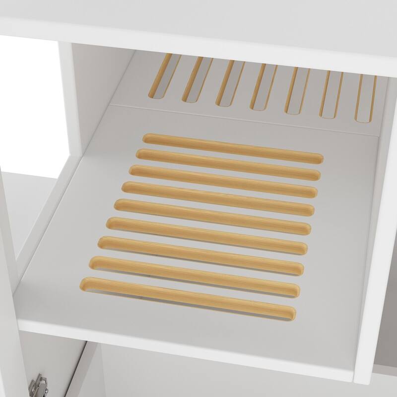 40" Cat-Friendly Litter Box Enclosure with Storage Bookcase Cabinet