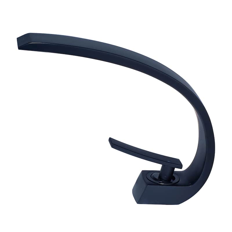 Single Handle Brass Bathroom Faucet in Matte Black
