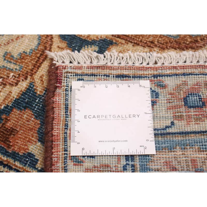 ECARPETGALLERY Hand-knotted Antalya Vintage Cream Wool Rug - 9'7 x 12'9