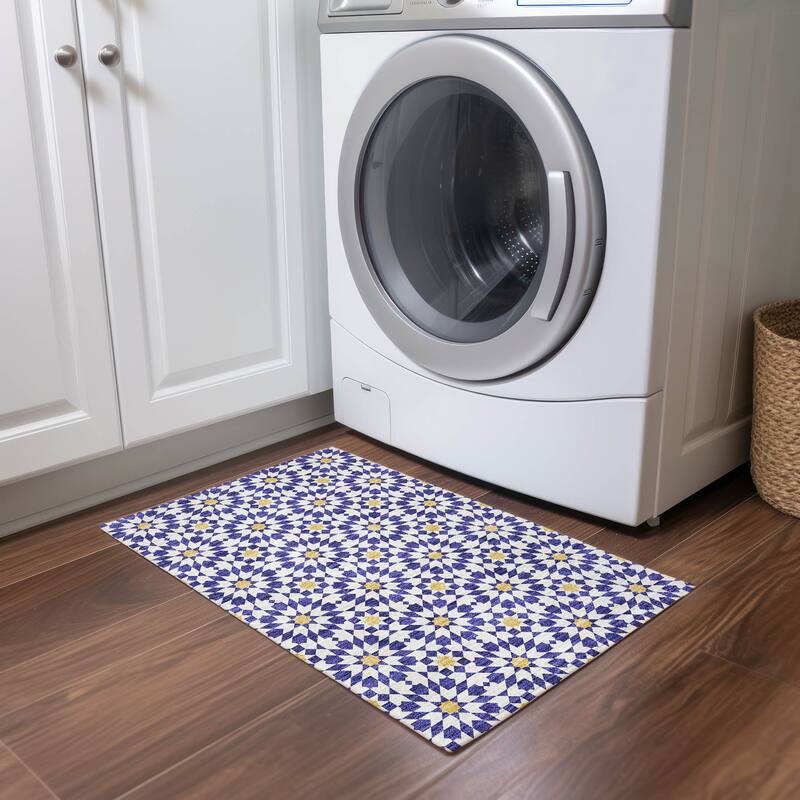 Machine Washable Indoor/ Outdoor Chantille Morrocan Boho Rug