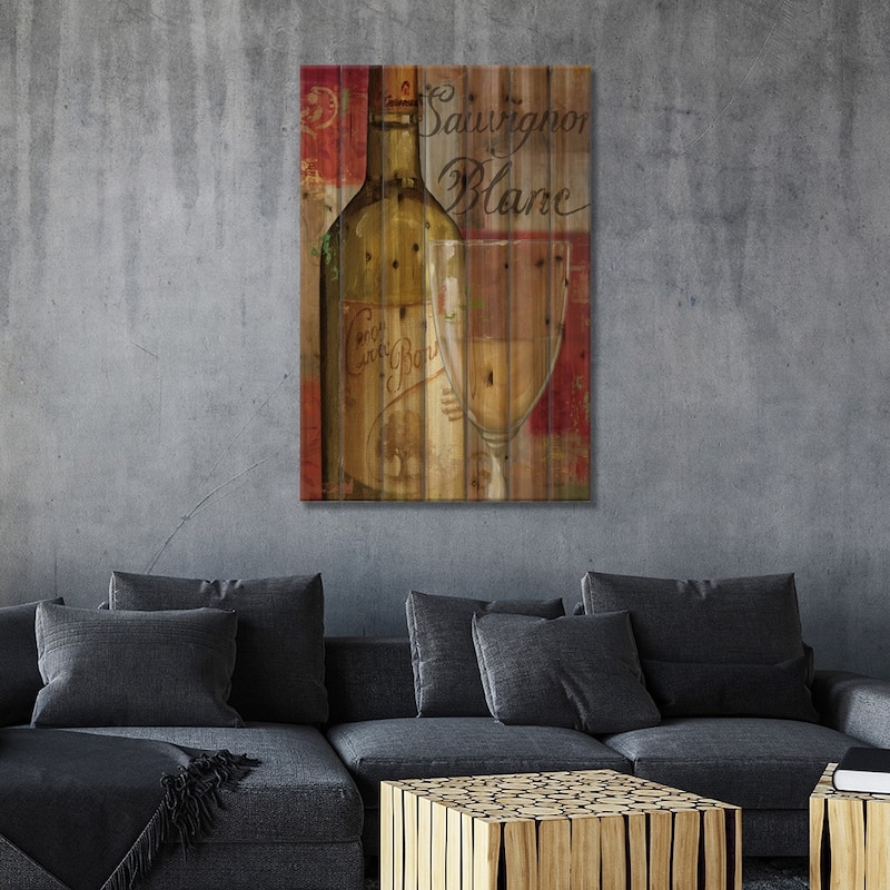 Vin Abstrait II Print On Wood by Lisa Audit - Multi-Color