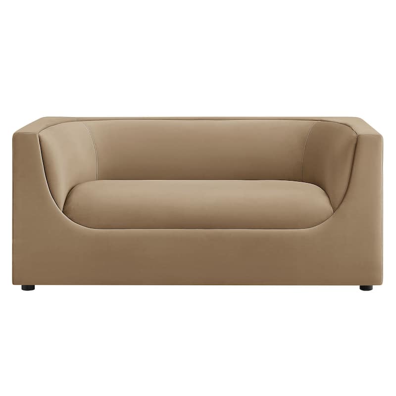 Hilda 67" Curved Back Performance Velvet Loveseat