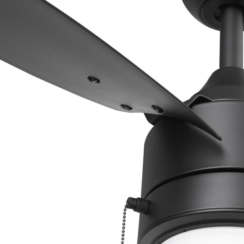 56" Prominence Home Teo Wet Rated Outdoor LED Ceiling Fan with Light, Pull Chain, Dual Mounting, Weather Resistant Blades