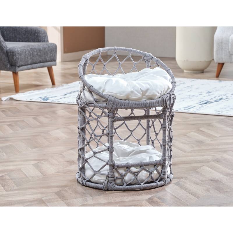 Osena 2 level Catbed with Cushions, Grey