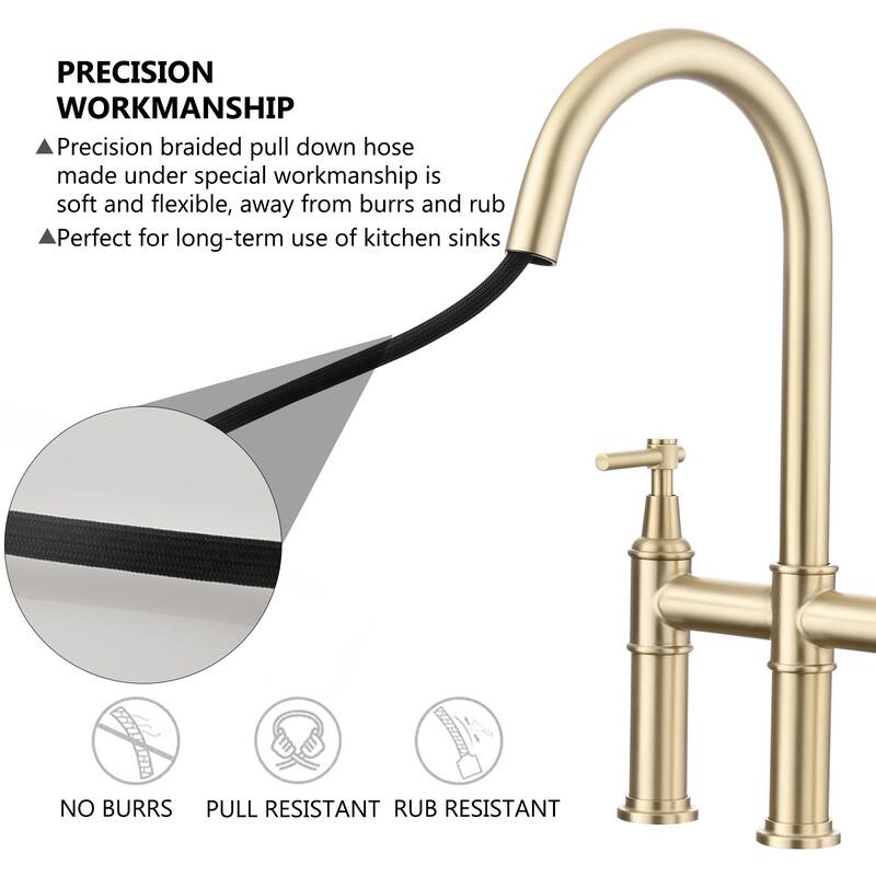 Dornberg Bridge Kitchen Faucet with Pull-Down Sprayhead