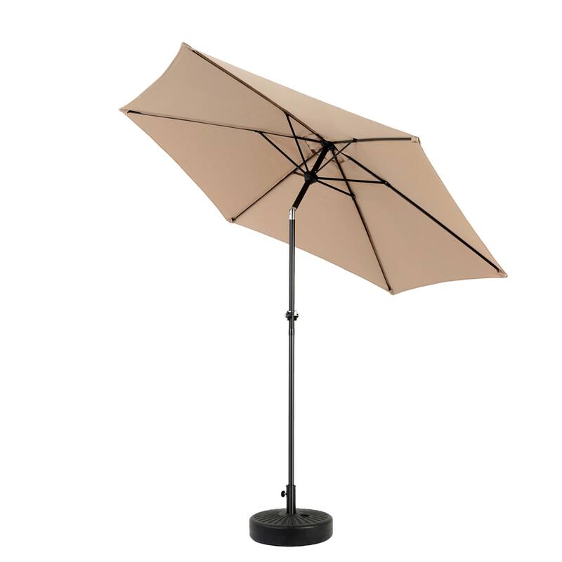 104" Patio Umbrella with Push Button Tilt,6 Ribs and Crank (No Base)