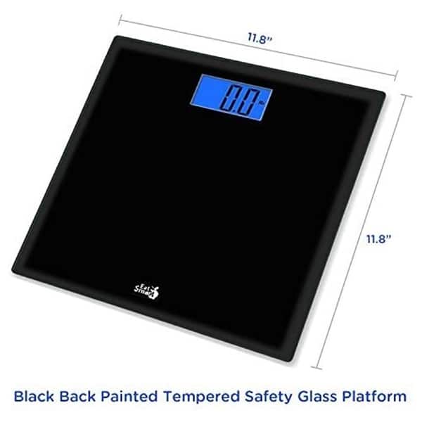 EatSmart Precision Digital Bathroom Scale Black - 400 Pound Capacity ...