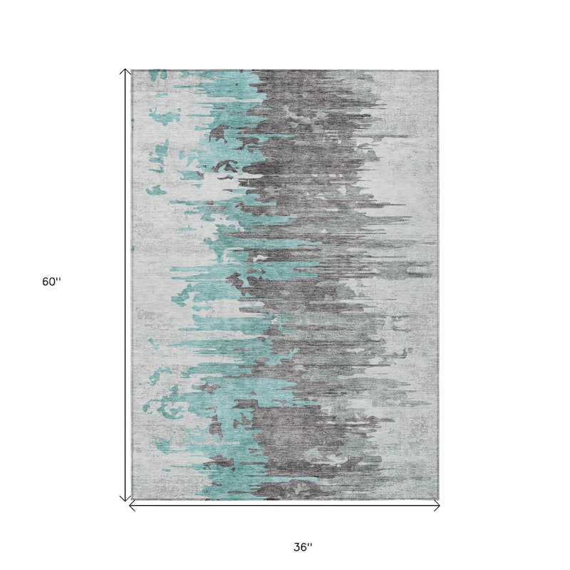 HomeRoots Abstract Transitional Rectangle Outdoor Rug