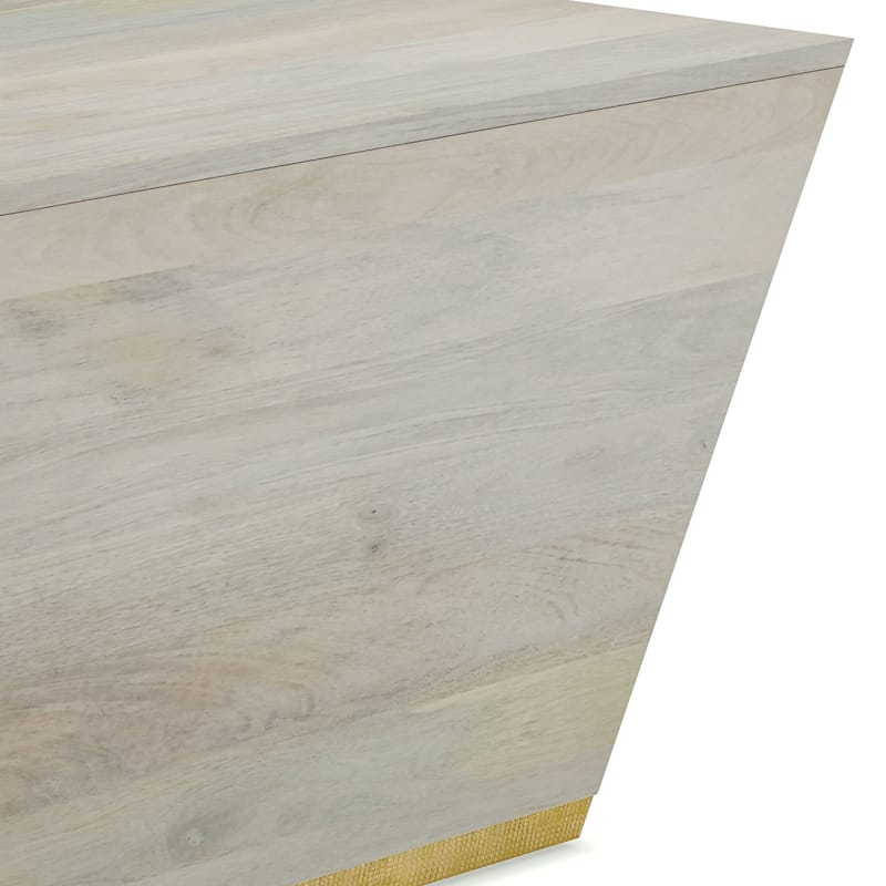WYNDENHALL Gillean Solid Mango Wood 28 inch Wide Square Modern Coffee Table - 28 x 28 x 18.5