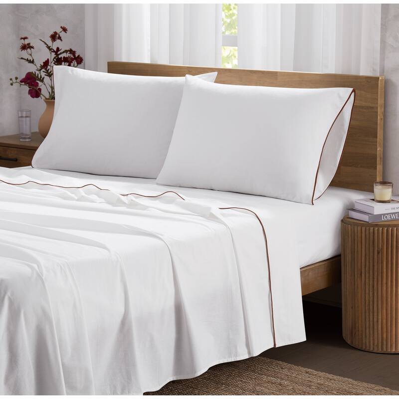 Brooklyn Loom Merrowed Edge 4 Piece Sheet Set
