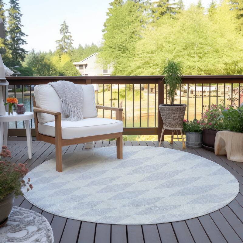 Machine Washable Indoor/ Outdoor Chantille Diamonds Rug