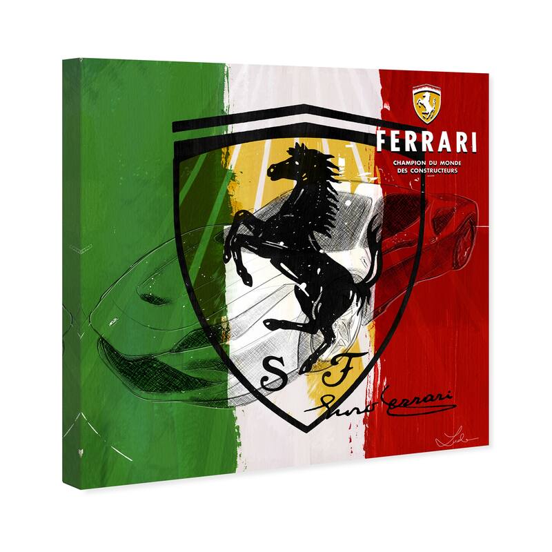 Hatcher and Ethan Prints 'Italian Sport Car' Transportation Red Wall Art Canvas Print