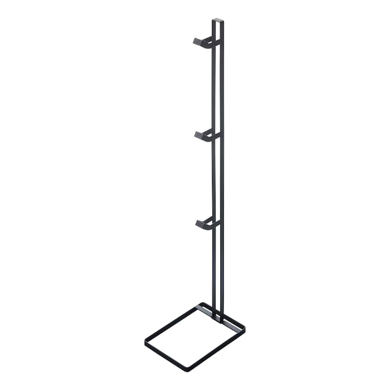 Yamazaki Home Kids' Helmet and Balance Bike Stands, Steel, Helmet Stand, Hang helmets horizontally or vertically - Black - L 9.06 x W 6.5 x H  35.43 inches