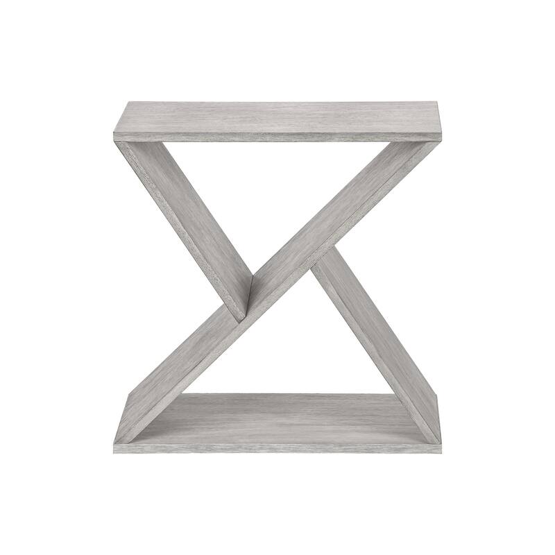 Accent Table, Side, End, Nightstand, Narrow, Small, Bedroom, Living Room, Lamp, Grey Veneer, Contemporary