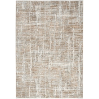 Nourison Home Texture Indoor only Beige Abstract Area Rug - 7' 10" x 9' 10"