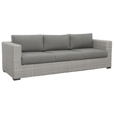 Bogra Rattan Outdoor Wicker Sofa, Gray