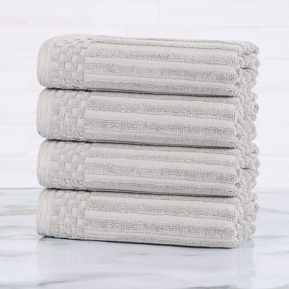 Superior Soho Ribbed Cotton Hand Towel Set of 4