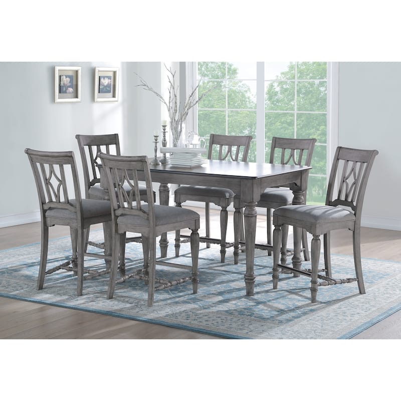 Plymouth Gray Wood Counter Chair (Single Chair) by Flexsteel - 21" x 44" x 25"