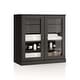 preview thumbnail 28 of 47, Palace Imports 100% Solid Wood Short Clear Glass Bathroom Storage Cabinet with 2 Drawers, 32" W x 35.75" H