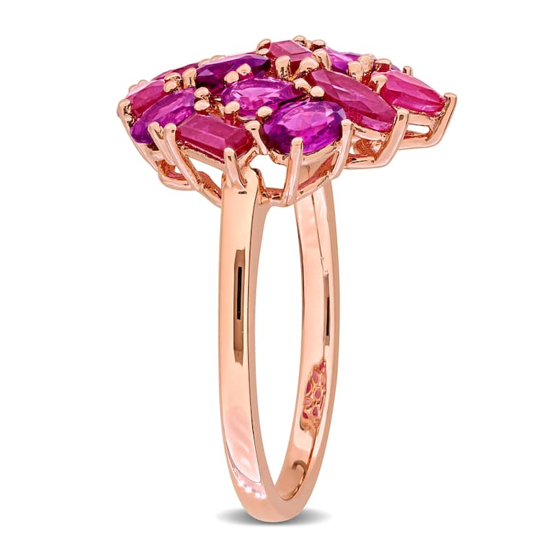 Miadora Multi-Shape Gemstone Cluster Ring Sterling Silver